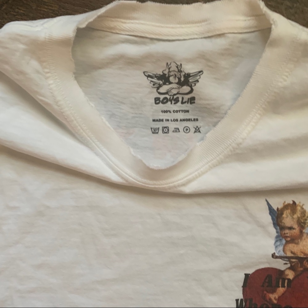 Boys Lie I Am Not Where You Left Me crop tee - Picture 7 of 9